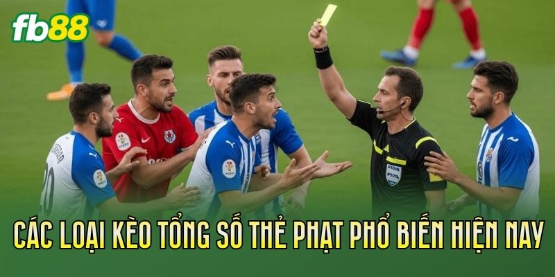 Các loại kèo tổng số thẻ phạt phổ biến hiện nay