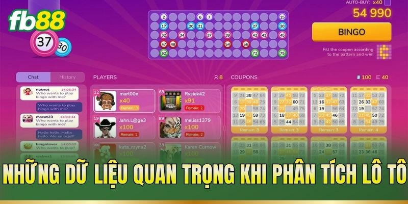 Những dữ liệu quan trọng khi phân tích lô tô