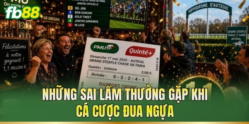 Những sai lầm thường gặp khi cá cược đua ngựa